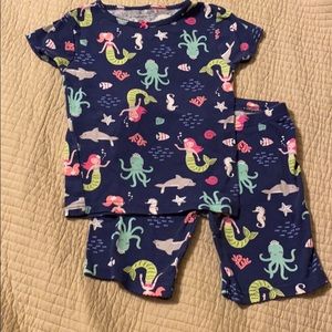 Mermaid pajama set, girls 5t